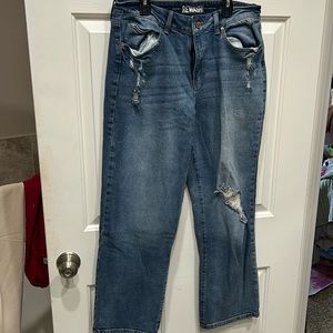 High waisted jeans